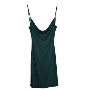 E.L.H. Sleeveless Open Back Studio Juniors Emerald Green Dress, Size L
